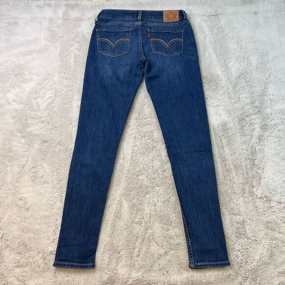 Levis 535 Super Skinny Jeans Womens Size 28x30 Denim Stretch Mid Rise Jegging - Picture 10 of 10